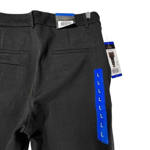 NWT Dalia Womens Black Straight-Leg Pull-On Pants Tummy Control Size L Pockets - Picture 3 of 12